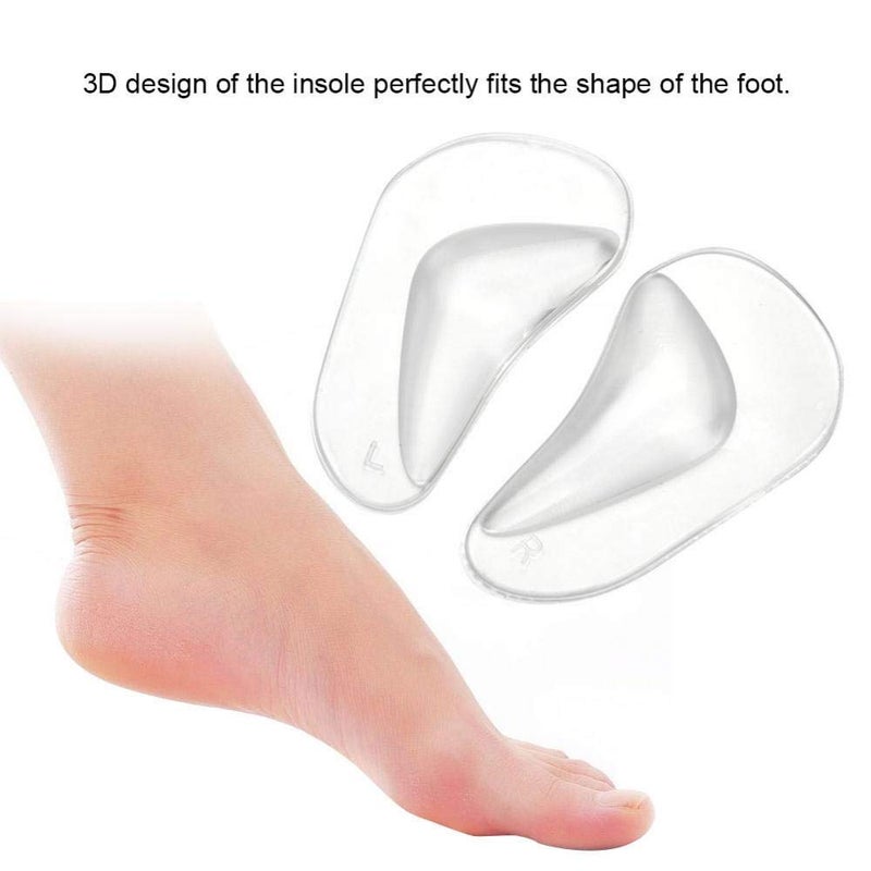 Rotekt Silicone Arch Support Insoles, 2 Pairs/Set Foot Arch Orthotic Cushion Shoe Insoles Pads for Heel Pain Bone Spur & Achilles Pain Gel Heel Cushions and Cups Pad & Shock Absorbing Supportï¼ˆ02ï¼‰ - Image 5
